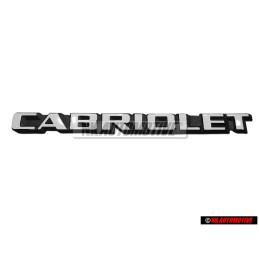 VW Original CABRIOLET Trasero Rotulo Insignia Emblema Blanco - 155853687B QK6