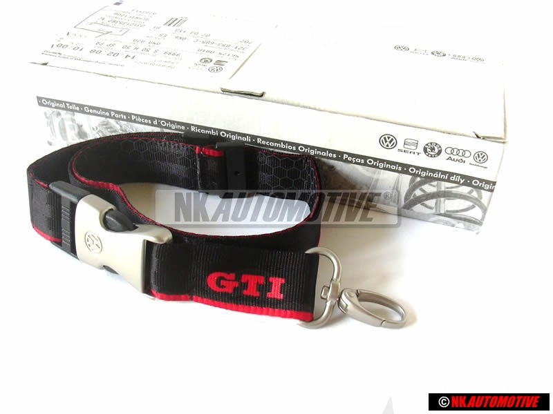 VW Original Cinta De Llaves Rojo/Negro - 000087610 FWC