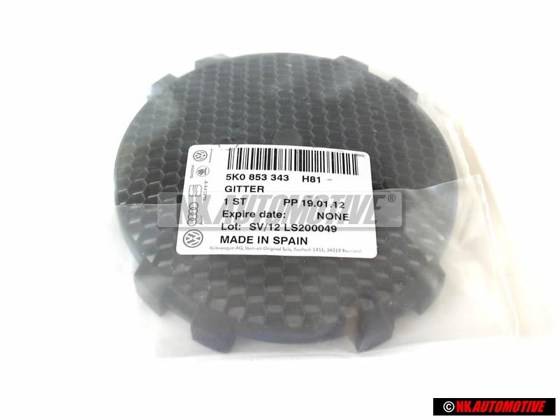 VW Original Rejilla Alveolar Negro Profundo - 5K0853343 H81