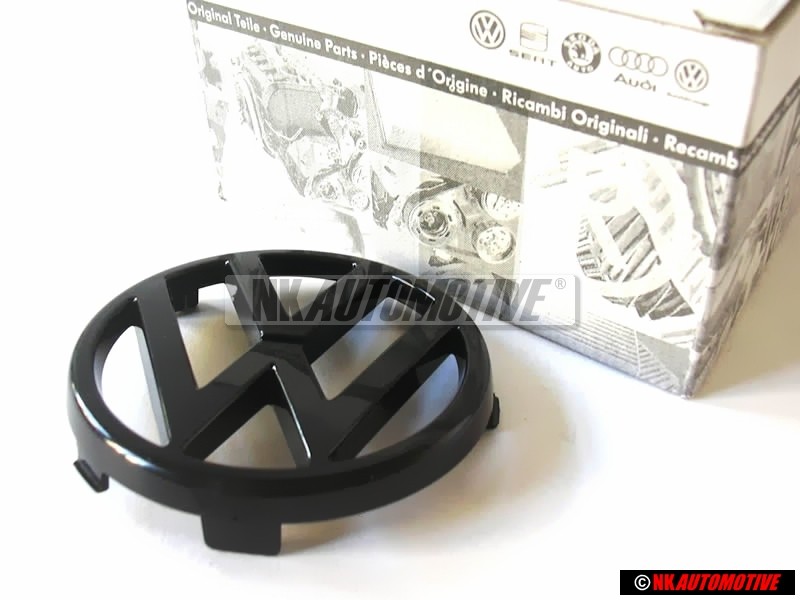 VW Original Frente Simbolo Insignia Emblema Negro - 165853601A 01C