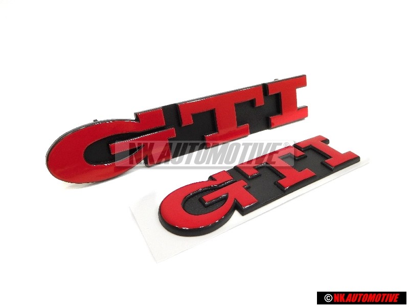 VW SET GTI Parrilla Delantera Traseras Conjunto Arranque Emblema Rojo - Golf MK3