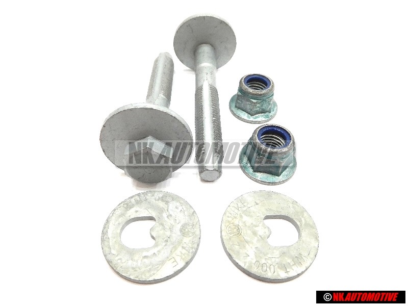 VW SET Suspensión Trasera Excéntrica Pernos Tuercas Set - Golf MK5/6 Scirocco