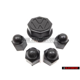 VW Original SET para 1 rueda Centre Hub Caps & Bolt Caps - Golf MK1/2 Cabriolet