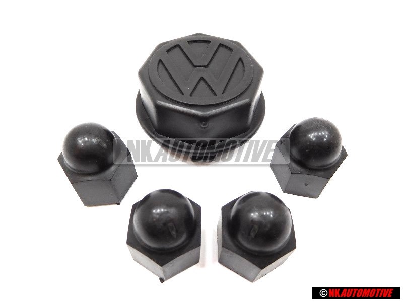 VW Original SET para 1 rueda Centre Hub Caps & Bolt Caps - Golf MK1/2 Cabriolet