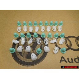 VW Original KIT de Reparación para Molduras de Puerta Grommets Clips - Golf MK2