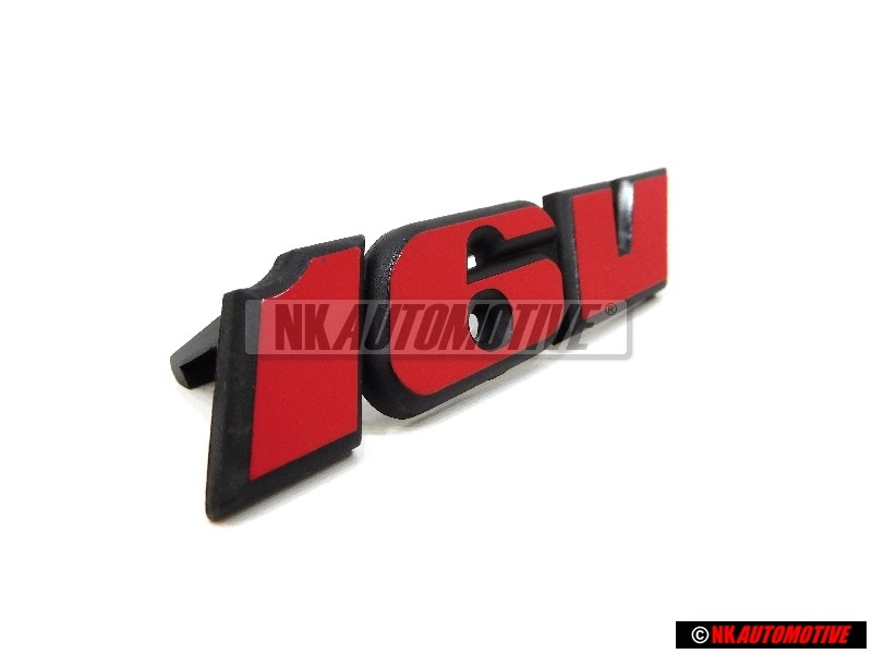 VW Original 16V Frente Rotulo Insignia Emblema Rojo - 535853679A QN5