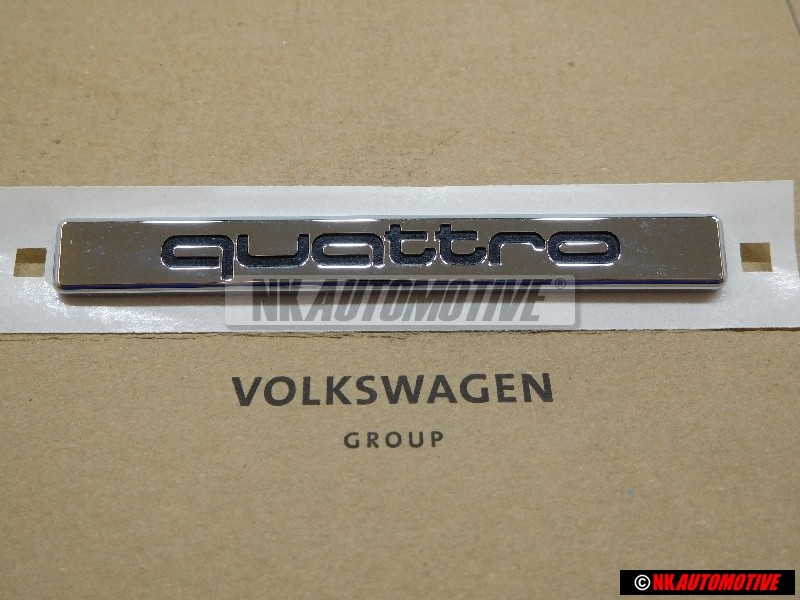 Audi Original QUATTRO Trasero Rotulo Insignia Emblema Cromo - 8D5853737F 2ZZ