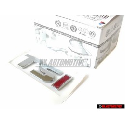VW Original TSI Trasero Rotulo Insignia Emblema Cromo Rojo - 5K0853675M GQF