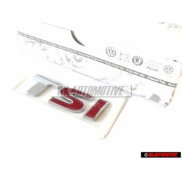 VW Original TSI Trasero Rotulo Insignia Emblema Cromo Rojo - 5K0853675N GQF