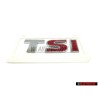 VW Original TSI Trasero Rotulo Insignia Emblema Cromo Rojo - 5K0853675N GQF