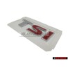 VW Original TSI Trasero Rotulo Insignia Emblema Cromo Rojo - 5K0853675N GQF