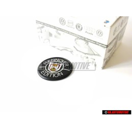 VW Original HANNOVER EDITION Lado Rotulo Insignia Emblema Negro - 255853675 AEM
