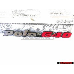 VW Original POLO G40 Trasero Rotulo Insignia Emblema Cromo Rojo - 871853687E VD9
