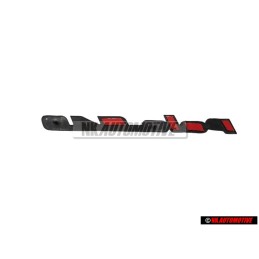 VW Original POLO G40 Trasero Rotulo Insignia Emblema Cromo Rojo - 871853687E VD9