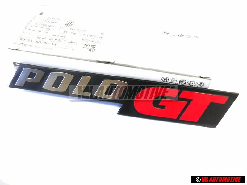 VW Original POLO GT Trasero Rotulo Insignia Emblema - 861853750
