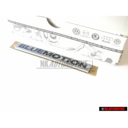VW Original BLUE MOTION Trasero Rotulo Insignia Emblema Cromo - 6R0853675G WWS