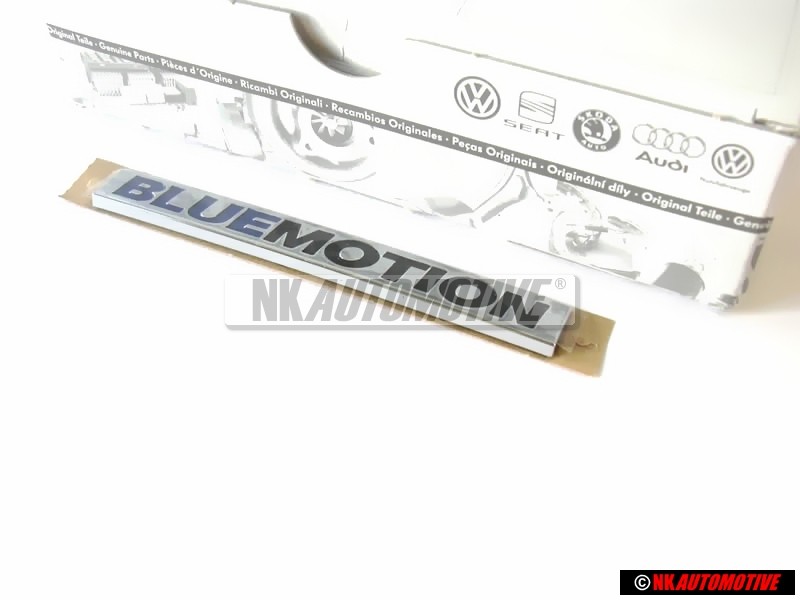 VW Original BLUE MOTION Trasero Rotulo Insignia Emblema Cromo - 6R0853675G WWS