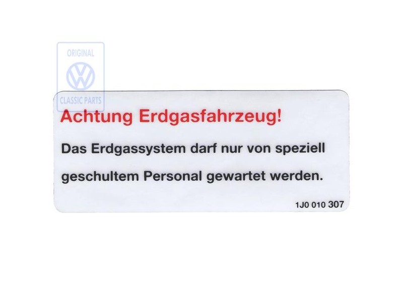 VW Original Rotulo Explicativo - 1J0010307