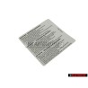 VW Original Adhesivo -Advertencia- Instrucciones De Seguridad - 1T0010342P