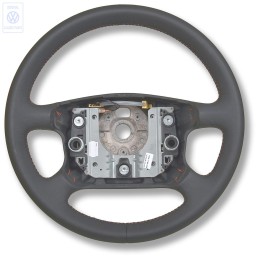 VW Original Volante Direccion Cuero Negro/Naranja Tropic - 1J0419091APHCB