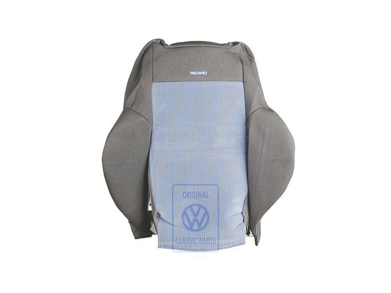VW Original Tapizado Respaldo Tejido Con Bolsa Azul/Negro - 1J0881805EQKMD