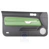 VW Original Panel De Puerta Cuero Negro/Verde Cosmic - 1J3867011CGGED