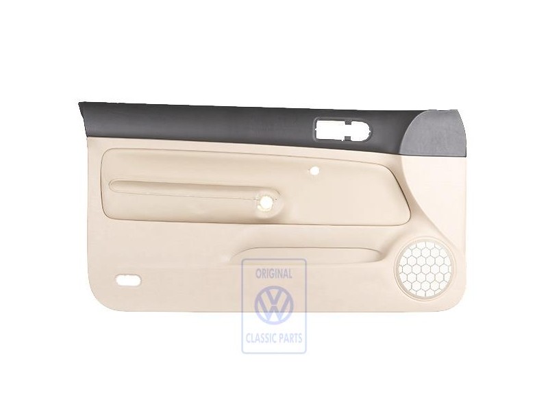 VW Original Panel De Puerta (Cuero) Negro/Beige Claro - 1J3867011CJFWZ