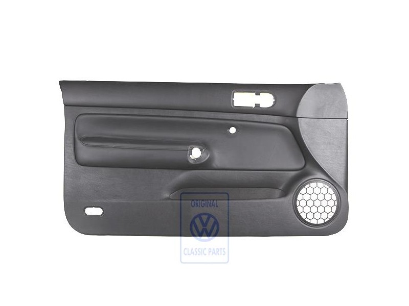 VW Original Panel De Puerta Cuero Negro/Negro - 1J3867011CJGEN