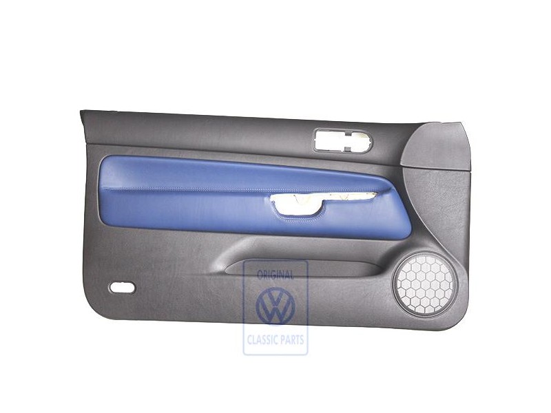 VW Original Panel De Puerta Cuero Negro/Negro - 1J3867011DLHSA