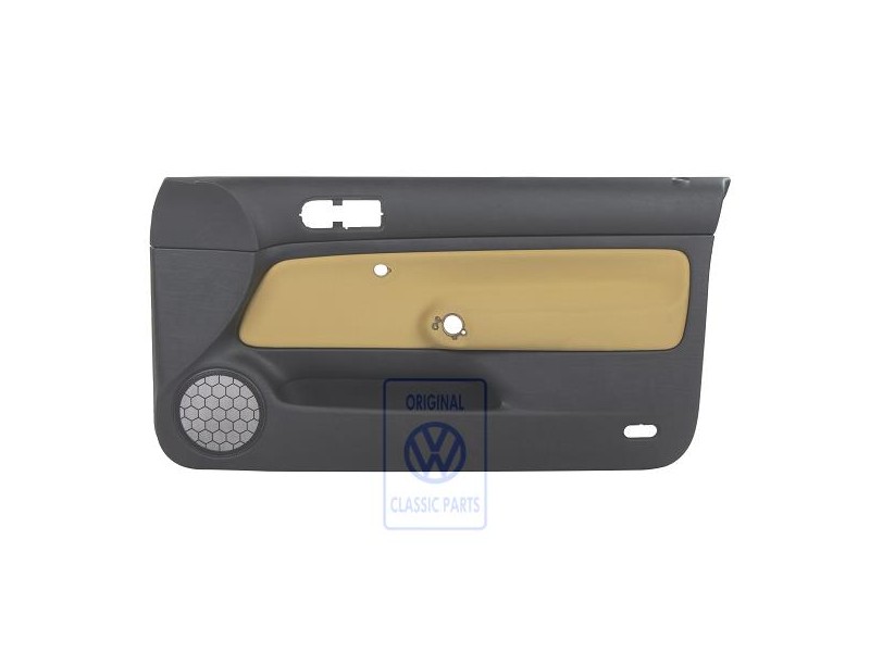 VW Original Revestimiento Puerta Tela Negro/Amarillo - 1J3867012CCGRE