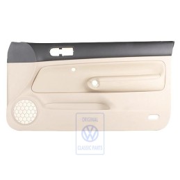 VW Original Panel De Puerta Cuero Negro/Beige Claro - 1J3867012CNFWZ