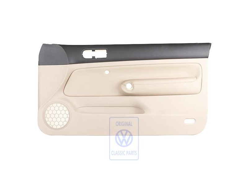 VW Original Panel De Puerta Cuero Negro/Beige Claro - 1J3867012CNFWZ