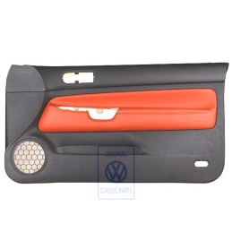 VW Original Panel De Puerta Cuero Negro/Naranja Tropic - 1J3867012CPGEB