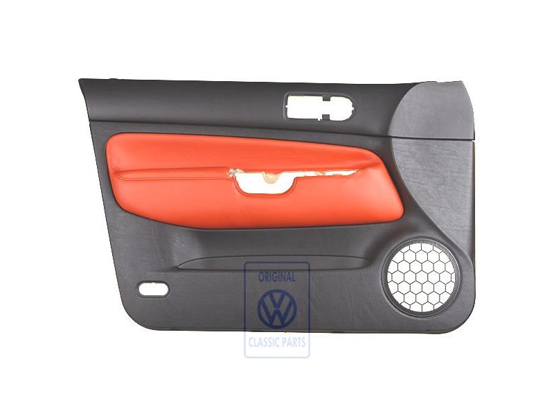 VW Original Panel De Puerta (Cuero) Negro/Naranja Tropic - 1J4867011DFGEB