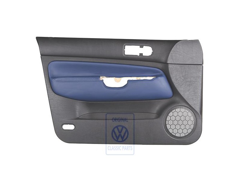 VW Original Panel De Puerta Cuero Negro/Orbitblue - 1J4867011DFGEC