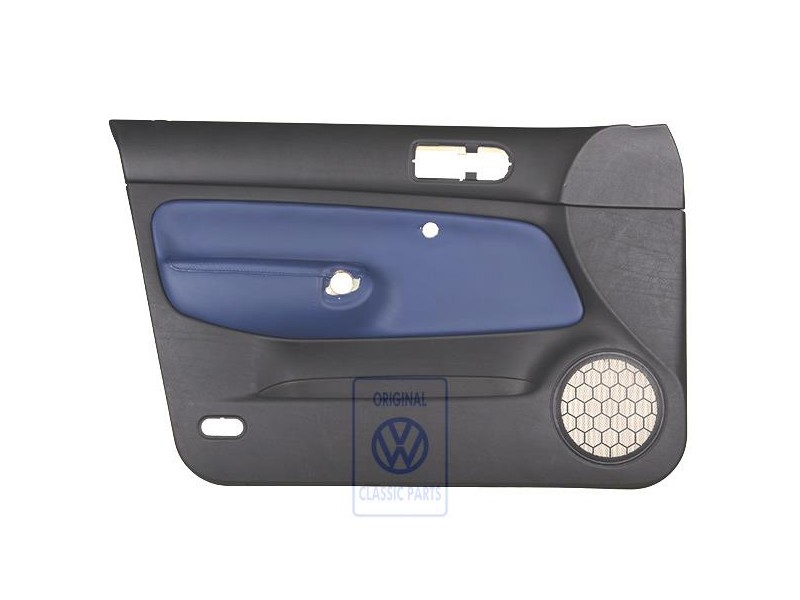 VW Original Panel De Puerta (Cuero) Negro/Orbitblue - 1J4867011DJGEC