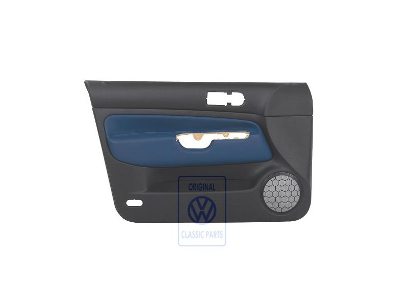 VW Original Panel De Puerta (Cuero) Negro/Jazzblue - 1J4867011FDHSE