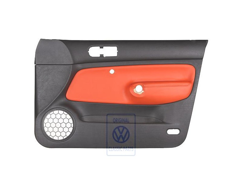 VW Original Panel De Puerta (Cuero) Negro/Naranja Tropic - 1J4867012DCGEB