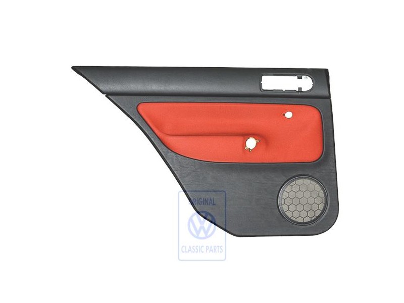 VW Original Revestimiento Puerta (Tela) Negro/Naranja Tropic - 1J6867211ADGHF