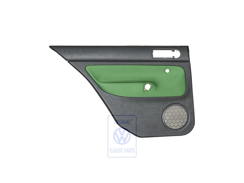 VW Original Revestimiento Puerta (Tela) Negro/Verde - 1J6867211ADGHG
