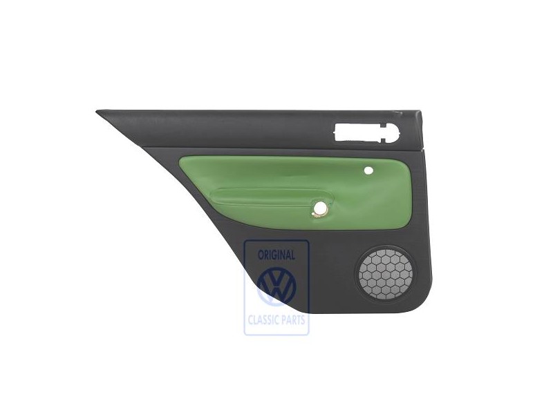 VW Original Panel De Puerta (Cuero) Negro/Verde Cosmic - 1J6867211AHGED