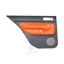 VW Original Panel De Puerta (Cuero) Negro/Naranja Tropic - 1J6867211ATGEB