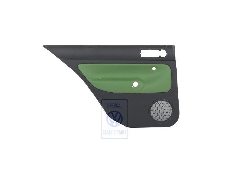 VW Original Panel De Puerta (Cuero) Negro/Verde Cosmic - 1J6867211ATGED