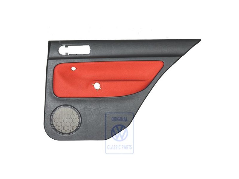 VW Original Revestimiento Puerta (Tela) Negro/Naranja Tropic - 1J6867212ADGHF