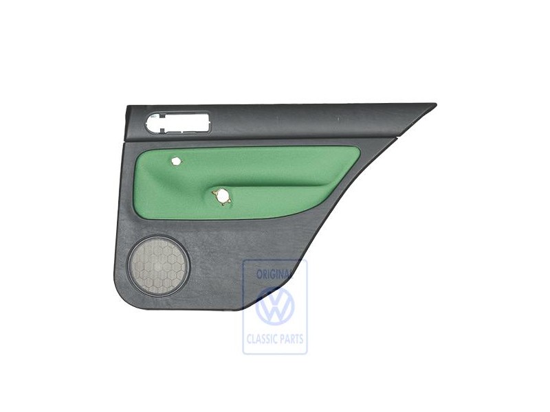 VW Original Revestimiento Puerta (Tela) Negro/Verde - 1J6867212ADGHG