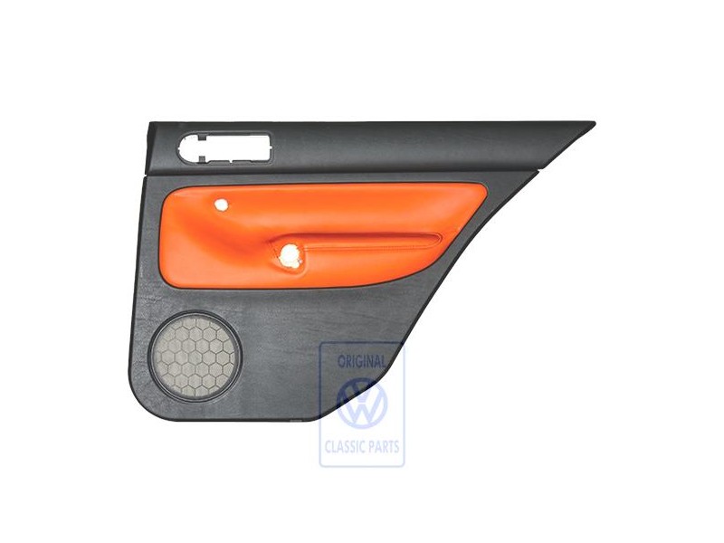 VW Original Panel De Puerta (Cuero) Negro/Naranja Tropic - 1J6867212AHGEB