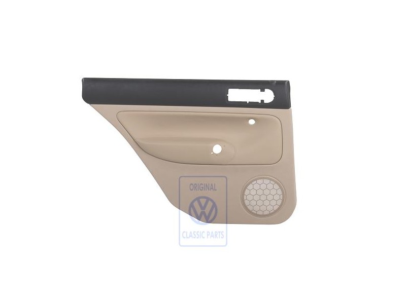 VW Original Panel De Puerta (Cuero) Negro/Beige Claro - 1J9867211AAFWZ