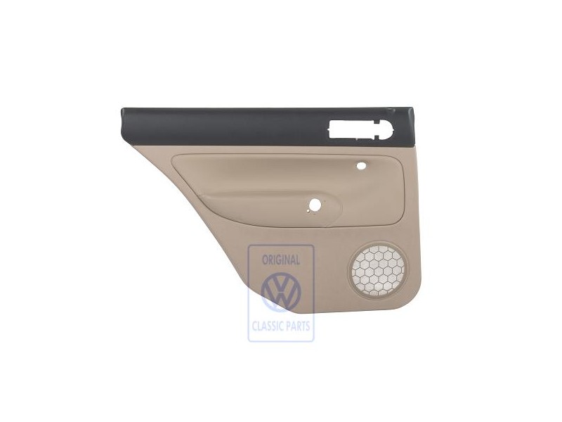 VW Original Panel De Puerta (Cuero) Negro/Beige Claro - 1J9867211ALFWZ
