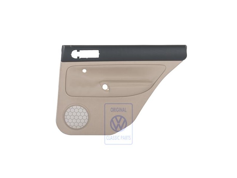 VW Original Panel De Puerta (Cuero) Negro/Beige Claro - 1J9867212AAFWZ