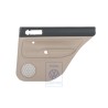 VW Original Panel De Puerta (Cuero) Negro/Beige Claro - 1J9867212AAFWZ